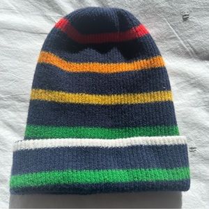 J. Crew Merino Wool and Alpaca Striped Beanie